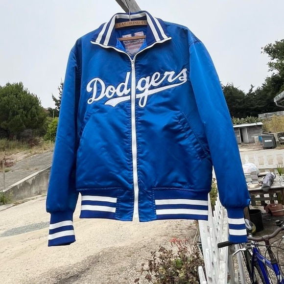 Vintage 70s Los Angeles Dodgers Satin Baseball Varsity Bomber Jacket Large Men’s - Picture 2 of 8